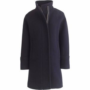 J crew Navy Wool Stadium Cloth Cocoon Coat 2